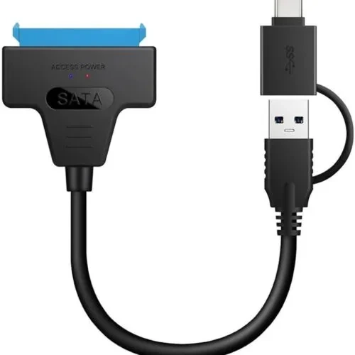 Adaptateur USB 3.0 et Type C vers SATA pour disque dur SSD HDD 2.5 pouces