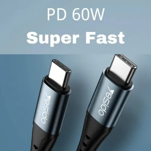 CABLE YESIDO TYPE-C TO TYPE C PD 60W CA66