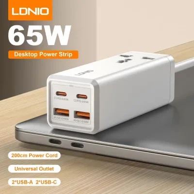 CHARGUER LDINIO  2 USB  2 TYPE C 65W SC1418
