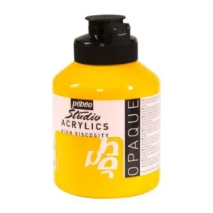 ACRYLIC STUDIO POT DE 500ml JAUNE AZO "PEBEO" REF: 171013