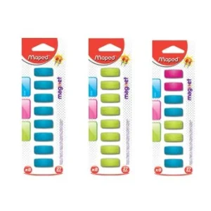 AIMANTS RECTANGULAIRE 27MM SOUS BLISTER 8PIECES "MAPED" REF: 051200S