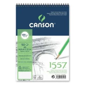 ALBUM CROQUIS 1557 A GRAIN FIN ADOUCI 50F A5 120g "CANSON" REF: 31412A000 4127-417