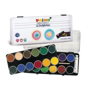 AQUARELLE FINE 24 PASTILLES 30mm BOITE METALLIQUE "PRIMO" REF: 134A24MGM