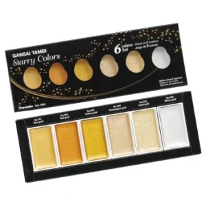 AQUARELLE POCHETTE DE 6 COULEURS STARRY "Kuretake" REF: MC20SC/6V