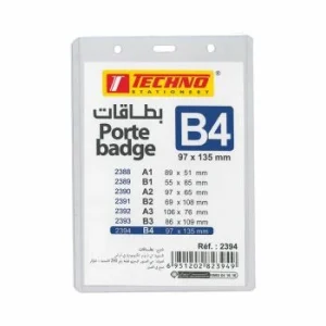 BADGE ADMINISTRATIF VERTICAL B4 97 X 135 MM "TECHNO" REF: 2394
