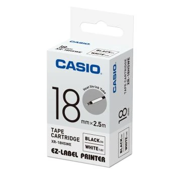 BAGUES THERMO-RETRACTABLES LABEL IT 18mm "CASIO" REF: XR-18HSWE-W-DH