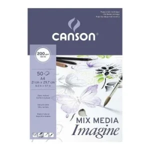 BLOC 50 FL IMAGINE A4 200G BLANC "CANSON" REF: 1140602638