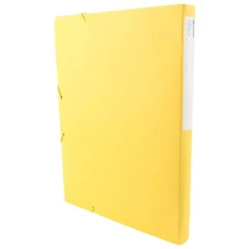 BOITE CLASSEMENT DOS 25MM CARTON 450G AVEC ELASTIQUE JAUNE "TECHNO" REF: 9366