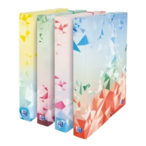 BOITE DE CLASSEMENT GRAPHIK 24x32 DOS 40mm POLYPROPILINE TRANSLICIDE IMPREMEE ASSORTIE "ELBA" REF: 100200602