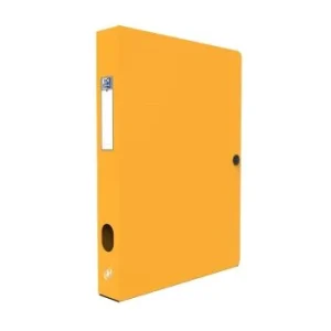 BOITE DE CLASSEMENT MEMHPIS STYLE 24x32 DOS 40mm POLYPROPYLENE OPAQUE ORANGE "ELBA" REF: 100200131