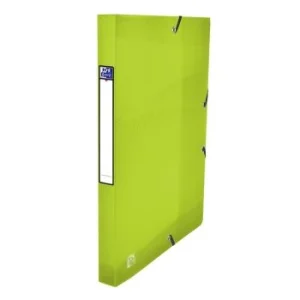 BOITE DE CLASSEMENT OSMOSE 24x32 DOS 25mm POLYPROPILINE TRANSLUSIDE VERT "ELBA" REF: 400105016