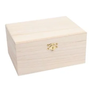 BOITE EN BOIS A DECORER 18 x 14 x 9 cm "TECHNO" REF: 6313