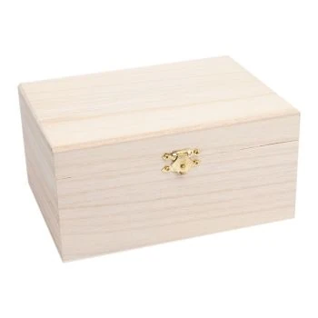 BOITE EN BOIS A DECORER 18 x 14 x 9 cm "TECHNO" REF: 6313