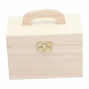 BOITE EN BOIS AVEC POIGNEE 12 x 7 x 12,5 cm "TECHNO" REF: 6319
