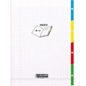 CAHIER 4 INDEX PIQUE CALLIGRAPHE EN PP 140P 24x32 CM 90G SEYES "CALLIGRAPHE" REF:18229C