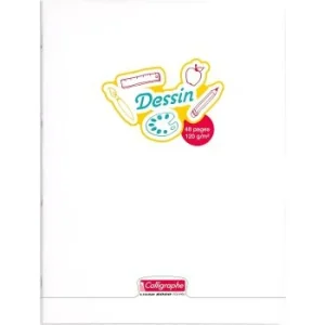 CAHIER DE DESSIN CALLIGRAPHE EN PP 48P 24x32 CM 120G UNI "CALLIGRAPHE" REF:18154C