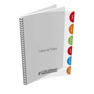 CAHIER DE TEXTE 17cmx22cm 124 PAGES "CONQUERANT " REF: 400037