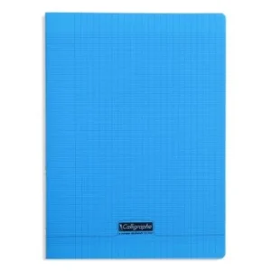 CAHIER PIQUE CALLIGRAPHE EN PP 192P 17x22 CM 90G SEYES BLEU "CALLIGRAPHE" REF:18342C