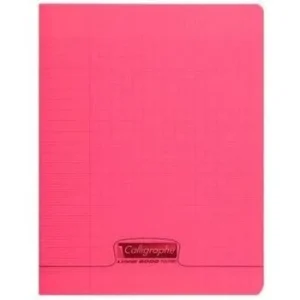CAHIER PIQUE CALLIGRAPHE EN PP 192P 17x22 CM 90G SEYES ROUGE "CALLIGRAPHE" REF:18343C