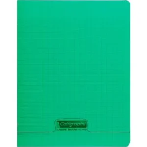 CAHIER PIQUE CALLIGRAPHE EN PP 192P 17x22 CM 90G SEYES VERT "CALLIGRAPHE" REF:18345C