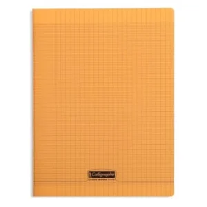 CAHIER PIQUE CALLIGRAPHE EN PP 192P 24x32 CM 90G SEYES ORANGE "CALLIGRAPHE" REF:18398C