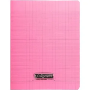 CAHIER PIQUE CALLIGRAPHE EN PP 192P 24x32 CM 90G SEYES ROSE "CALLIGRAPHE" REF:18381C