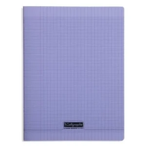 CAHIER PIQUE CALLIGRAPHE EN PP 192P 24x32 CM 90G SEYES VIOLET "CALLIGRAPHE" REF:18397C