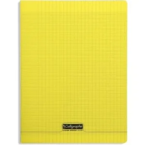 CAHIER PIQUE CALLIGRAPHE EN PP 192P A4 90G SEYES JAUNE "CALLIGRAPHE" REF:18364C
