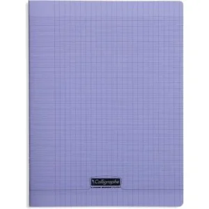 CAHIER PIQUE CALLIGRAPHE EN PP 192P A4 90G SEYES VIOLET "CALLIGRAPHE" REF:18367C