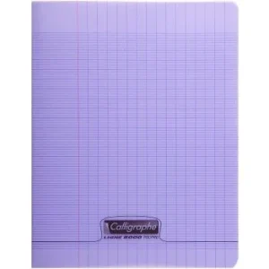 CAHIER PIQUE CALLIGRAPHE EN PP 48P 17x22 CM 90G SEYES VIOLET "CALLIGRAPHE" REF:18107C