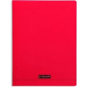 CAHIER PIQUE CALLIGRAPHE EN PP 48P 24x32 CM 90G SEYES ROUGE "CALLIGRAPHE" REF:18173C
