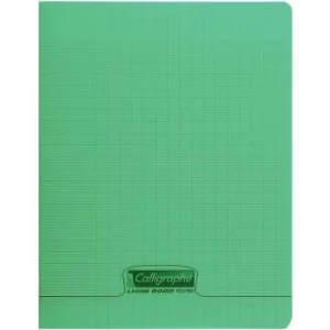CAHIER PIQUE CALLIGRAPHE EN PP 48P 24x32 CM 90G SEYES VERT "CALLIGRAPHE" REF:18175C