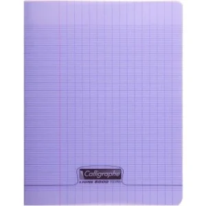 CAHIER PIQUE CALLIGRAPHE EN PP 48P 24x32 CM 90G SEYES VIOLET "CALLIGRAPHE" REF:18177C