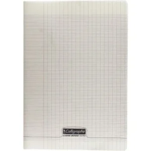CAHIER PIQUE CALLIGRAPHE EN PP 48P A4 90G SEYES GRIS "CALLIGRAPHE" REF:18026C