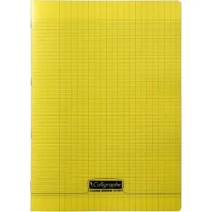 CAHIER PIQUE CALLIGRAPHE EN PP 48P A4 90G SEYES JAUNE "CALLIGRAPHE" REF:18024C