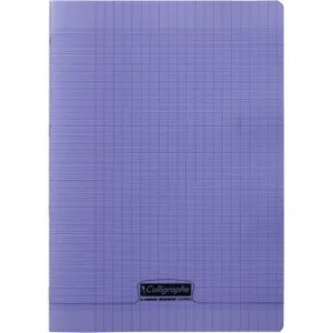 CAHIER PIQUE CALLIGRAPHE EN PP 48P A4 90G SEYES VIOLET "CALLIGRAPHE" REF:18027C