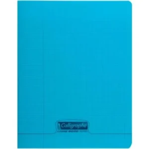 CAHIER PIQUE CALLIGRAPHE EN PP 96P 17x22 CM 90G SEYES BLEU "CALLIGRAPHE" REF:18122C