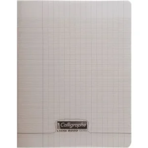 CAHIER PIQUE CALLIGRAPHE EN PP 96P 17x22 CM 90G SEYES GRIS "CALLIGRAPHE" REF:18126C