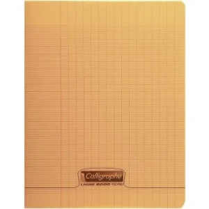 CAHIER PIQUE CALLIGRAPHE EN PP 96P 17x22 CM 90G SEYES ORANGE "CALLIGRAPHE" REF:18128C