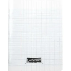 CAHIER PIQUE CALLIGRAPHE EN PP 96P 17x22 CM 90G SEYES TRANSPARENT "CALLIGRAPHE" REF:18129C
