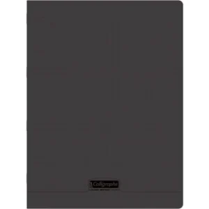 CAHIER PIQUE CALLIGRAPHE EN PP 96P 24x32 CM 90G SEYES NOIR "CALLIGRAPHE" REF:18410C