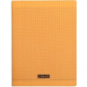 CAHIER PIQUE CALLIGRAPHE EN PP 96P 24x32 CM 90G SEYES ORANGE "CALLIGRAPHE" REF:18198C