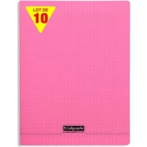 CAHIER PIQUE CALLIGRAPHE EN PP 96P 24x32 CM 90G SEYES ROSE "CALLIGRAPHE" REF:18181C