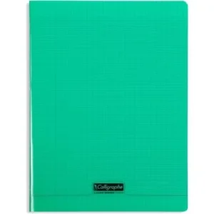 CAHIER PIQUE CALLIGRAPHE EN PP 96P 24x32 CM 90G SEYES VERT "CALLIGRAPHE" REF:18195C
