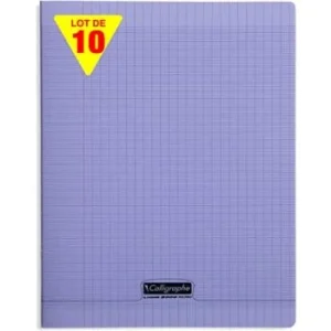 CAHIER PIQUE CALLIGRAPHE EN PP 96P 24x32 CM 90G SEYES VIOLET "CALLIGRAPHE" REF:18197C