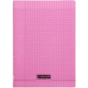 CAHIER PIQUE CALLIGRAPHE EN PP 96P A4 90G SEYES ROSE "CALLIGRAPHE" REF:18131C