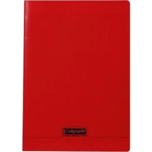 CAHIER PIQUE CALLIGRAPHE EN PP 96P A4 90G SEYES ROUGE "CALLIGRAPHE" REF:18133C