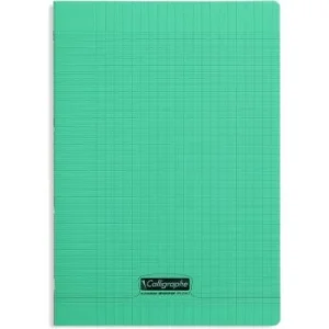 CAHIER PIQUE CALLIGRAPHE EN PP 96P A4 90G SEYES VERT "CALLIGRAPHE" REF:18135C