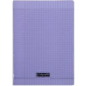 CAHIER PIQUE CALLIGRAPHE EN PP 96P A4 90G SEYES VIOLET "CALLIGRAPHE" REF:18137C