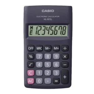 CALCULATRICE DE POCHE NOIR "CASIO" REF: HL-815L-BK
